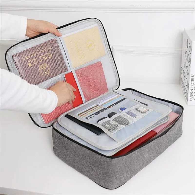 Document Organizer Briefcase A4 Folder Holder Mens Womens Bag Cover Purse Passport Home Safe Functional File Storage CaseT251125