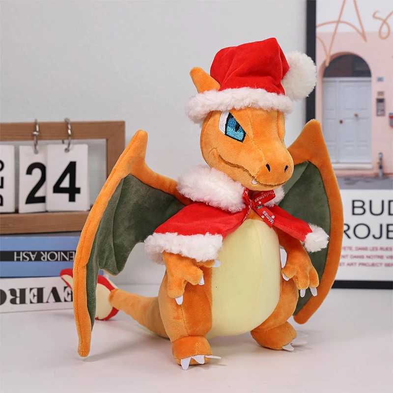 Anime Plush Doll Christmas Charizard Animal Stuffed Plushie Peluche Toys Xmas Birthday Gifts Kids H251125