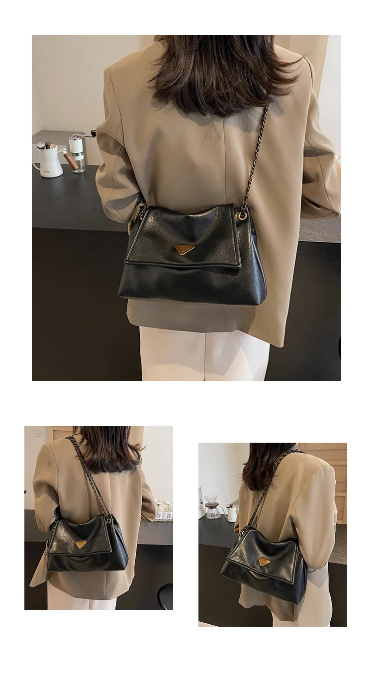 Designer Bags: Women's Solid Color Tote, Vintage Shoulder Bags, Lightweight For Daily Use - Available In White And Brown New Free Delivery Design