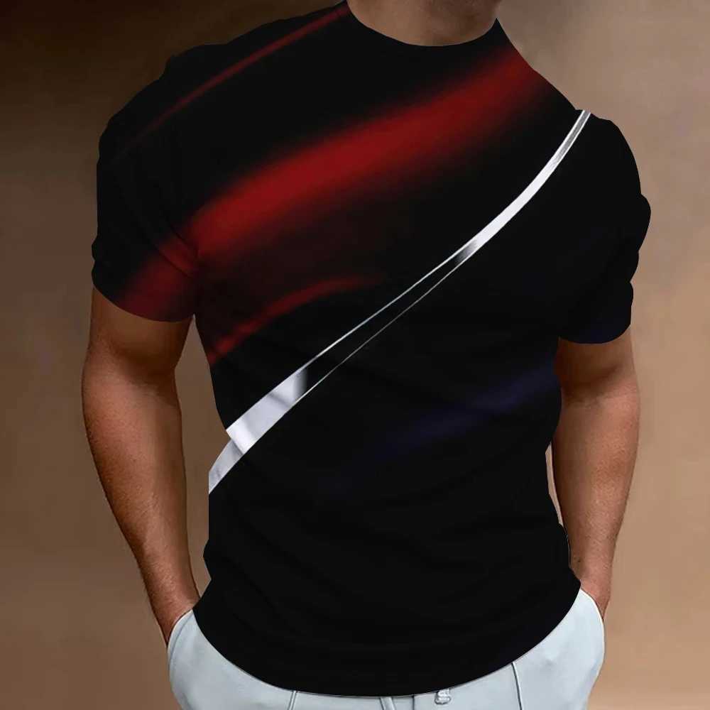 3D printed mens T-shirt fashionable mens street designer short sleeved oversized top daily casual sportswear W250425