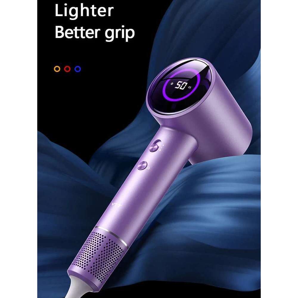 Hairdryer New anion speed Hair LED display hair dryer with nozzle 110V 220V 1600W high power