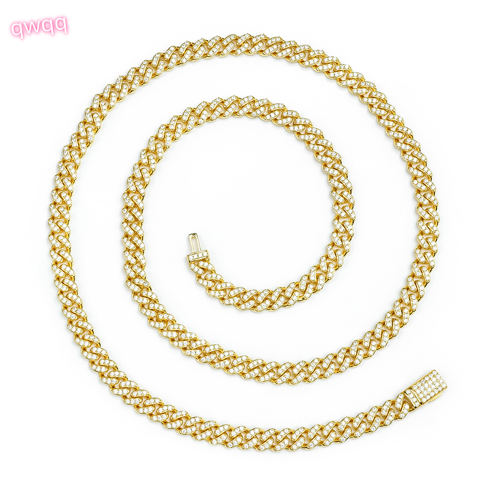 Wholesale Men Hip Hop Jewelry 6mm 925 Sterling Silver Gra Certified Mossanite Moissanite Vvs1 Diamond Cuban Link Chain Necklace