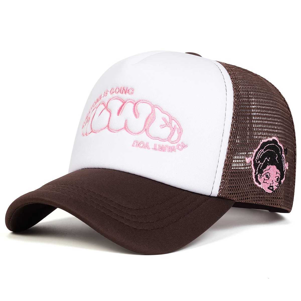 Unisex EVERYONE IS GOING Letter Embroidery Baseball Net Caps Spring Summer Outdoor Sunscreen Hat Adjustable Casual Trucker HatsT251125