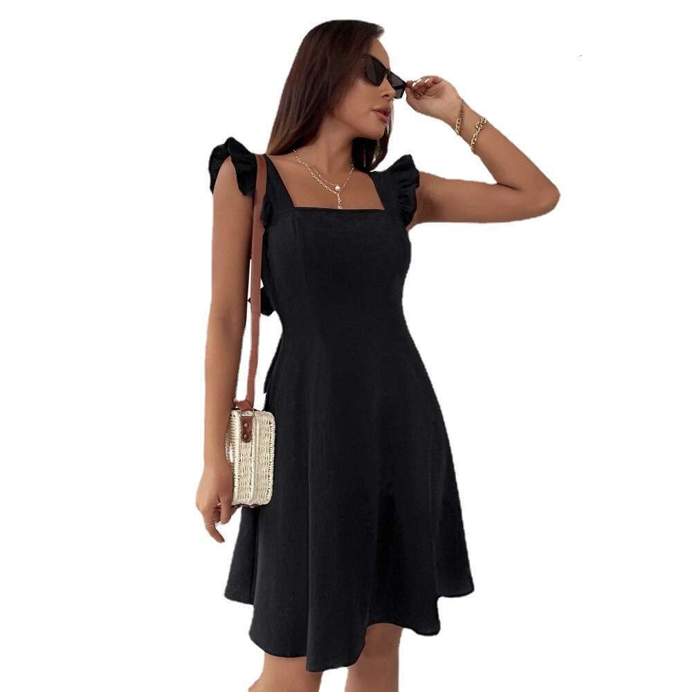 European and American women's rural style camisole sweet short skirt temperament commuting vacation beach dress 2025 new casual fashion trend clo
