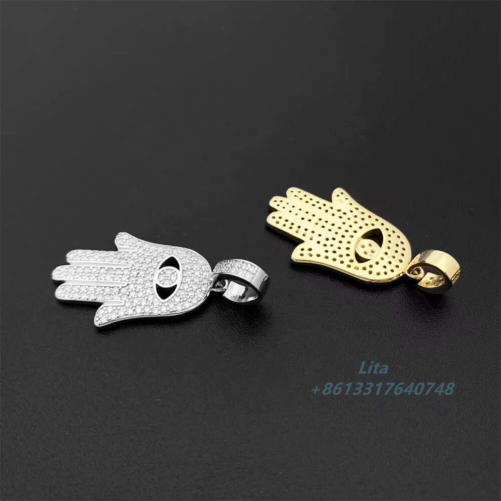Fine Jewelry Hip Hop Rock Engravable 925 Sterling Silver Custom Moissanite Pendant