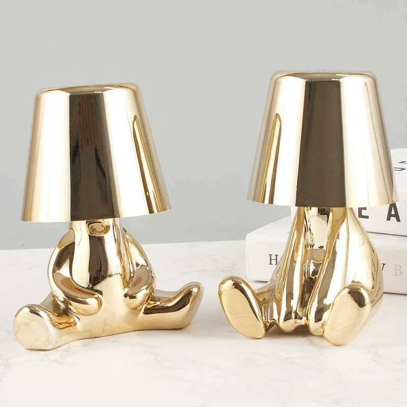 Touch Dimming Statuette Table Lamp Nordic LED Nighttime Room Decor Birthday Present Desk Lamp USB Charge LED Lights LusterM251125