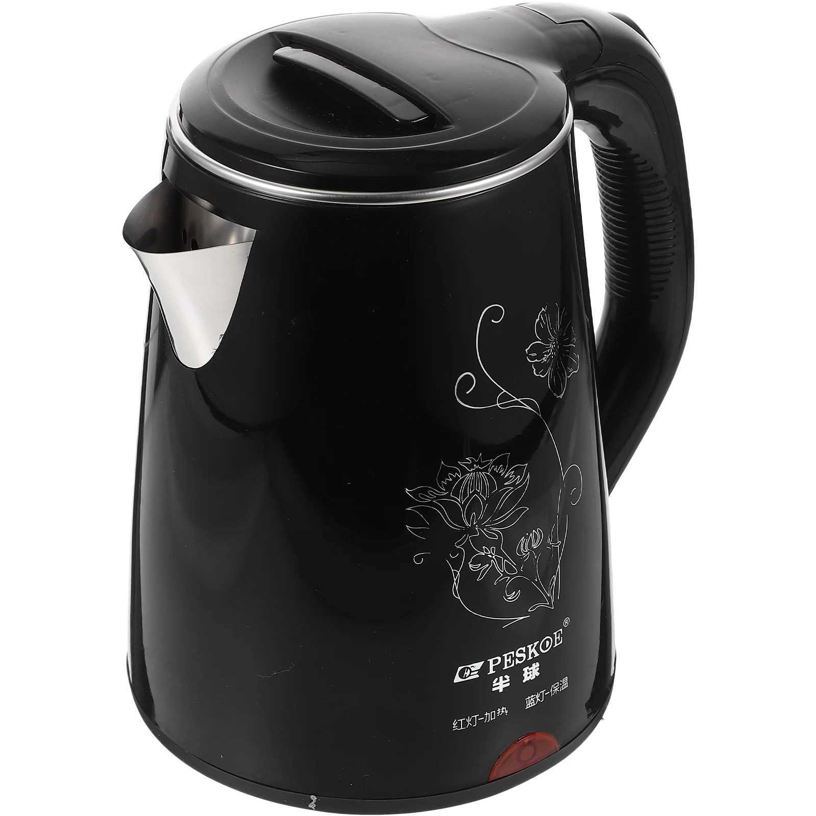 Stainless Steel Electric Kettle Double Wall Tea Kettle 23L Fast and Quite Boiling Auto Shut-off Protection Black C251125