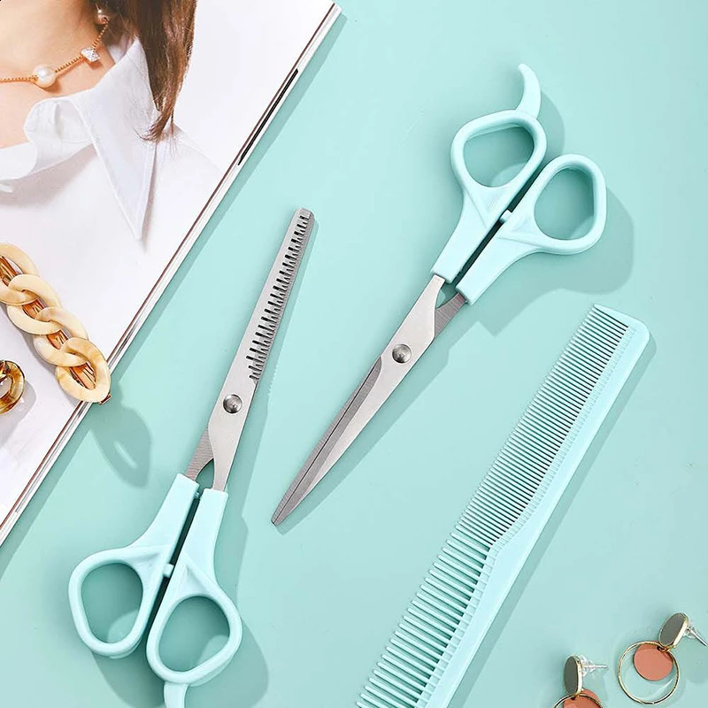 3Pcs/Set Salon Hairdressing Shears Hairdressing 6 Inch Scissors Kit Tool for Cutting Thinning Hair Comb Barber Accessories 250424