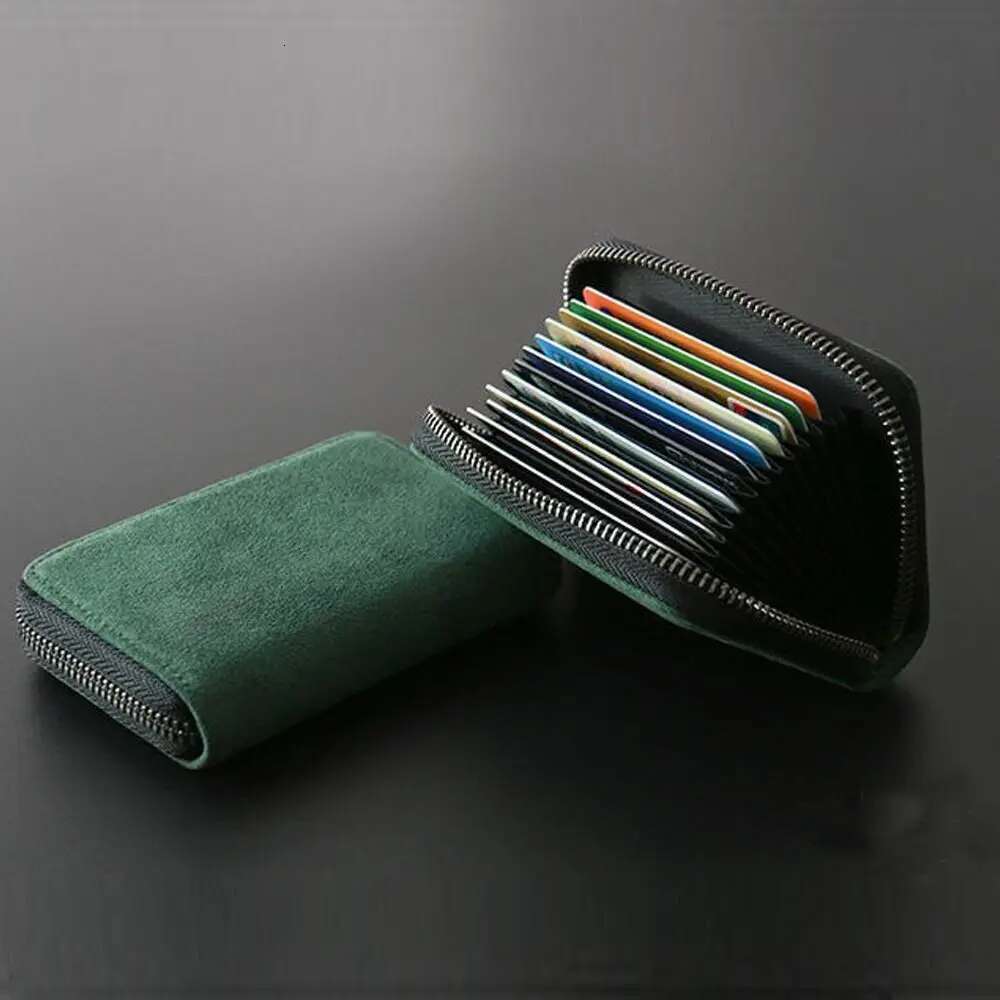 Multifunctional Bag 11 Slot Credit Holder Anti Demagnetization Wallets Cards Cover Zipper Card Wallet For Men