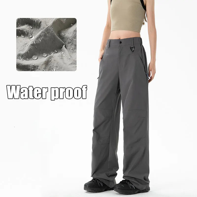 Women Hiking Pants Outdoor Waterproof Trousers Autumn Paratrooper Pant zippered Pockets Camping Leisure Travel 251124