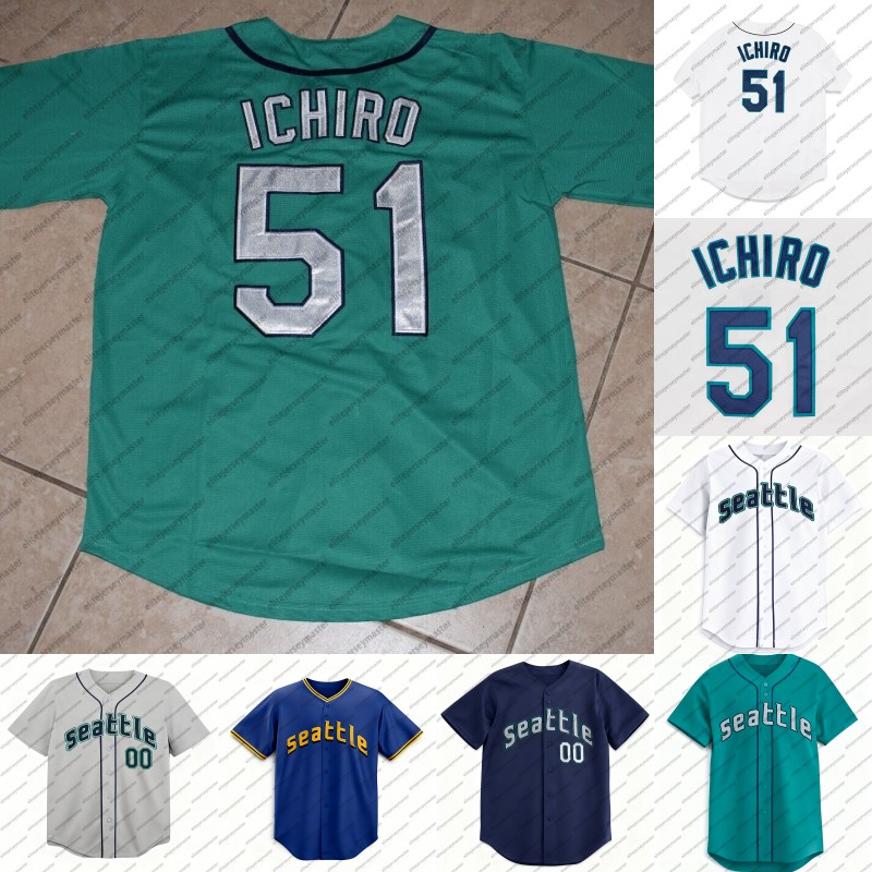 Ichiro Suzuki 51 Julio Rodriguez 44 Ken Griffey Jr Cal Raleigh 29 Personalized Customized Baseball Jerseys Custom Any Number Name 111