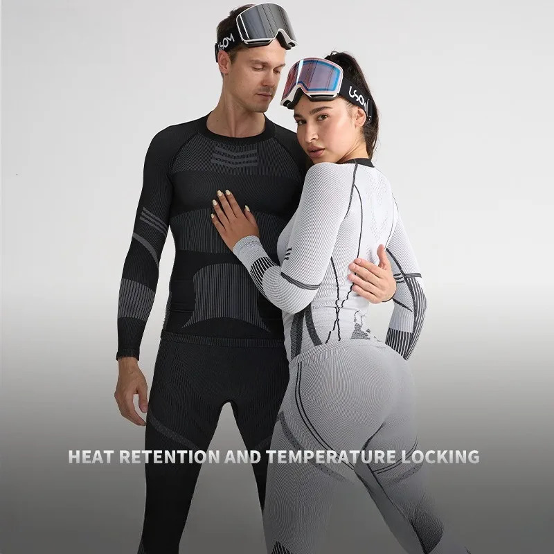 Ski Base Layer Set Men Women Thermal Quick Dry Moisture Wicking Compression Wear Winter Sports Outdoor Underwear Tops Bottoms 251125