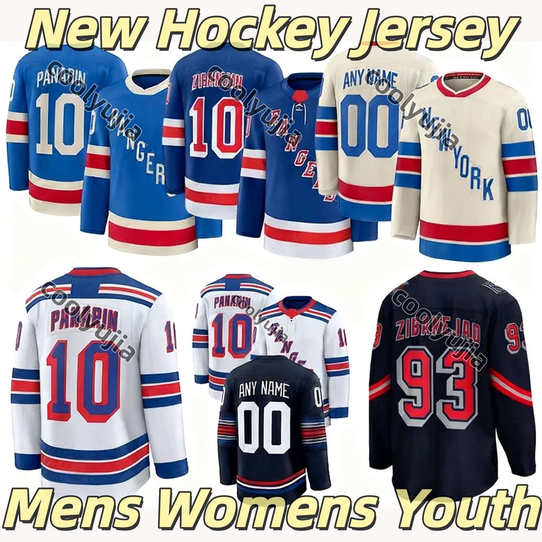 NY hockey jersey #10 Panarin #31 Shesterkin Mika RangersS Jersey Adam TrocheckS Ziibanejad Artemi jerseys fox Kreider Vincent Alexis Lafreniere 2026 mens jersey