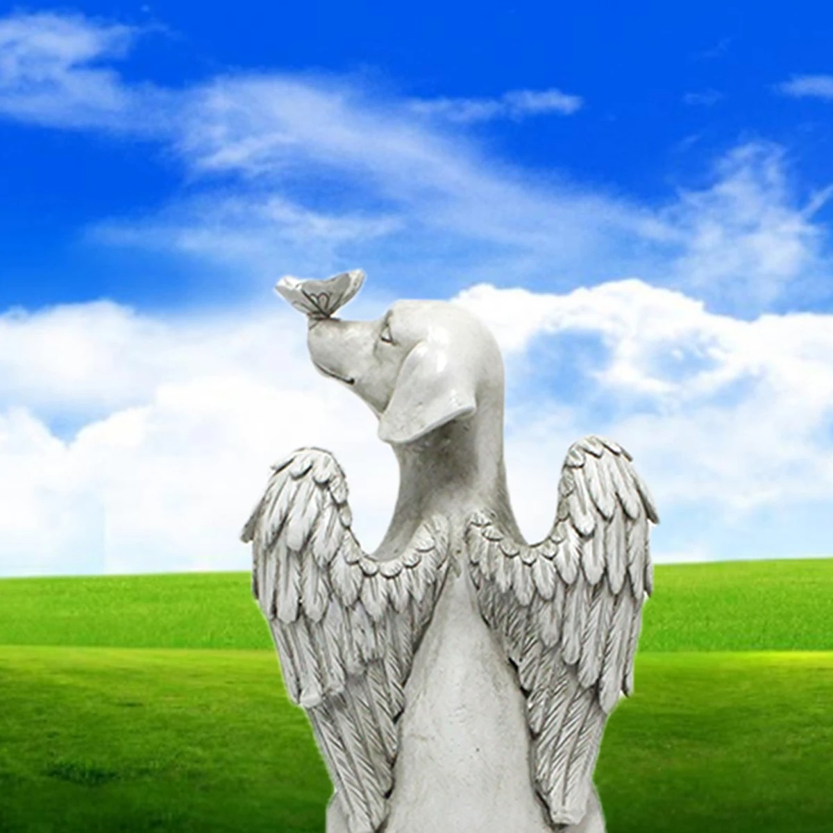 1PC Angel Dog Cat Memorial Statue, Pet Memorial Stone Memorial Gifts, Dog Passing Away Bereavement Gifts