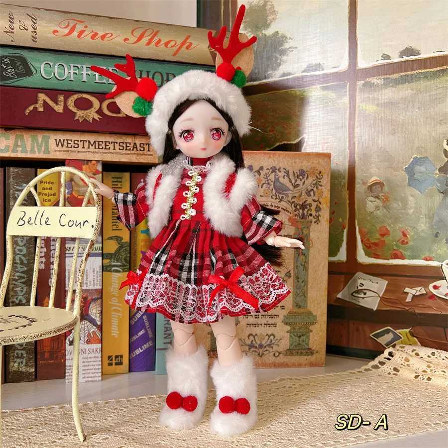 Cute Christmas Themed Doll Outfit for 1/6 BJD Dolls Childrens New Year Gift Toys Lovely Christmas Themed Clothes DressXJ251125