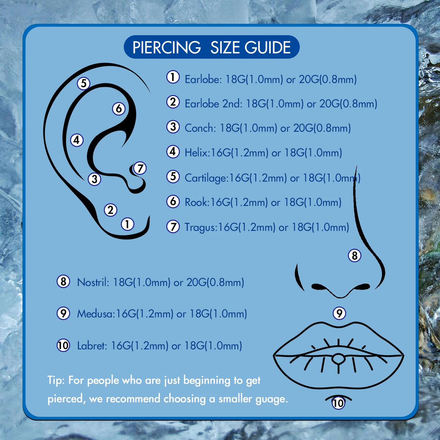 5Pcs Threadless Push In Ear Nose Lip Piercing Jewelry for Women Cartilage Tragus Labret Nostril Earrings Cubic Zirconia 18G/20G 250424
