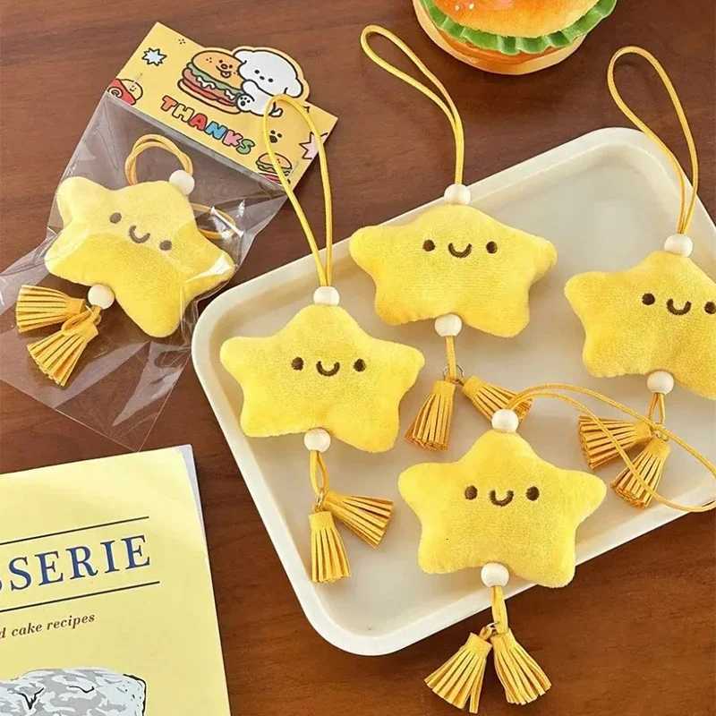 Cartoon Plush Star Pendant Gift Hangings Ornament Yellow Plush Hangings Bag Accessories Bag Pendnat Car Keys AccessoriesXJ251125