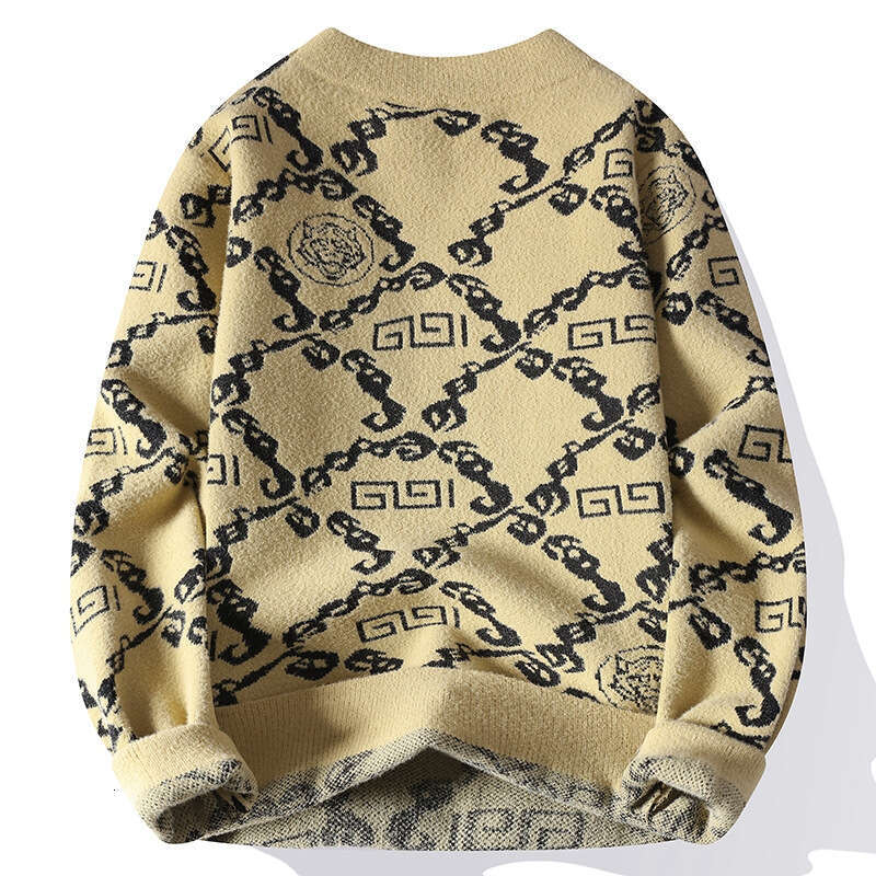 Sli Casual round Ne Knitwear for Men Trendy Versatile Comfortable Polyester Long Sve Sweater Autumn Faion Clothes