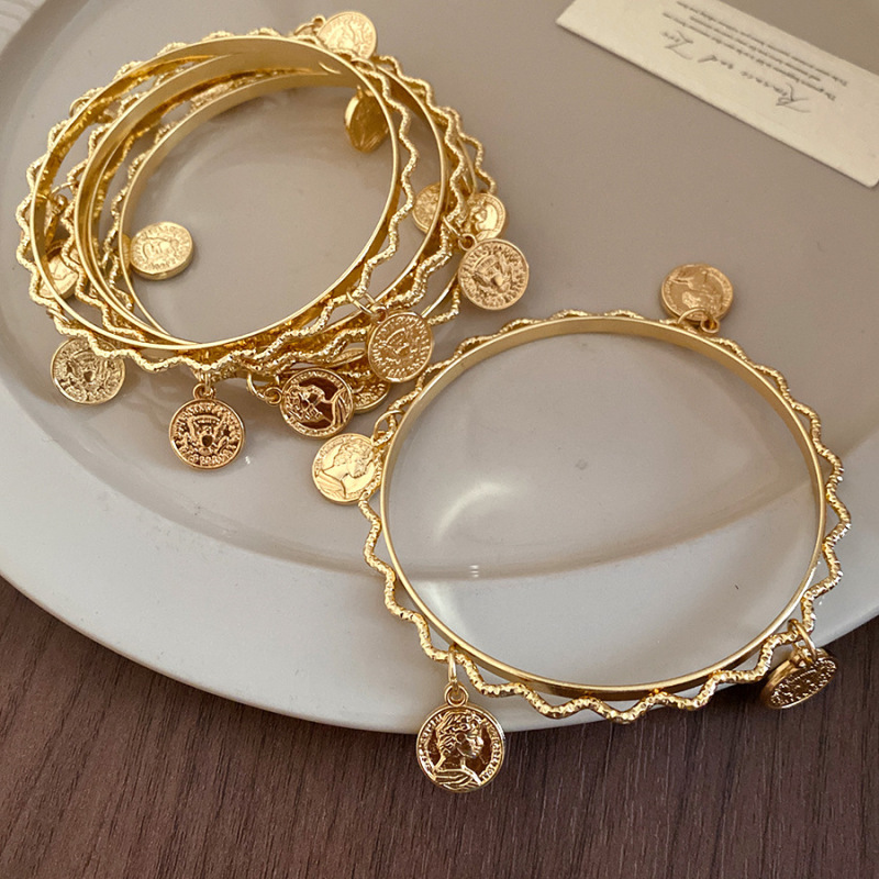 3-6PCS Set Punk Trendy Multilayer Bangles for Women Gold Color Fashion Bangles Jewelry Party Jewelry Set designer bracelet women luxury jewelry bracel - view 7