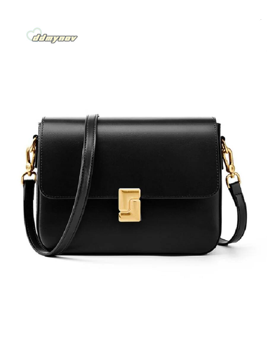 2025 genuine Leather Women Crossbody Design Small Square Cowhide Women's Commuter Shoulder Bag ladies gift ddmynov