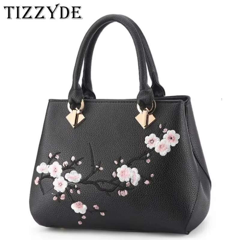 TIZZYDE Flowers Embroidery Women Messenger Bag Cherry Blossoms Fashion Simple Popular Handbags Lady Female Brand Designer Zhp26