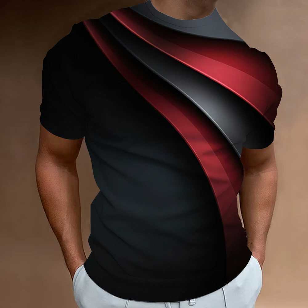3D printed mens T-shirt fashionable mens street designer short sleeved oversized top daily casual sportswear W250425