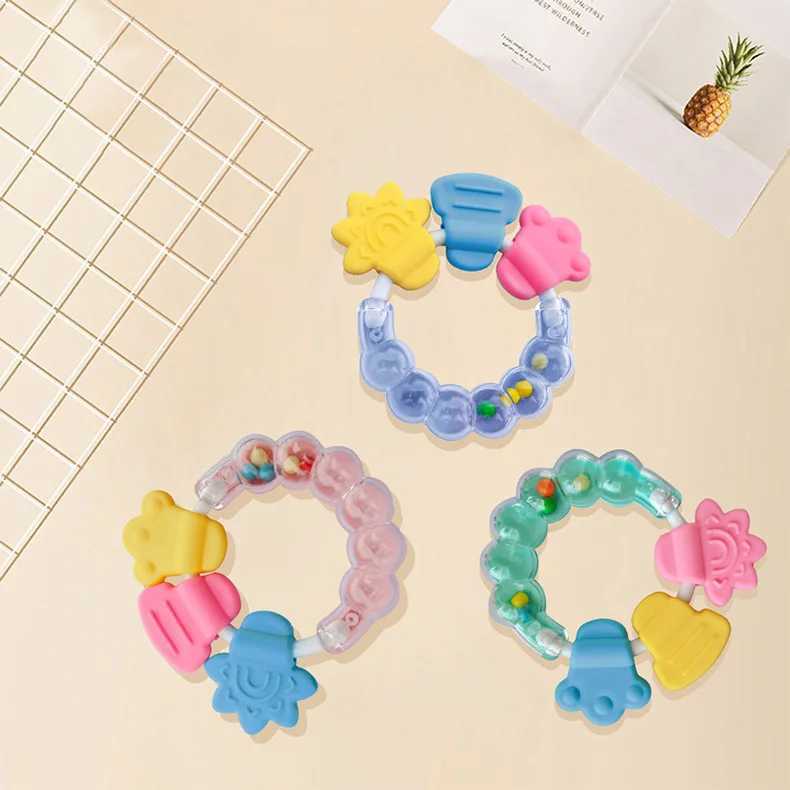 Baby Fruit Style Soft Rubber Rattle Teether Toy Newborn Chews Food Grade Silicone Teethers Infant Training Bed Toy Chew Toys Kid G251125