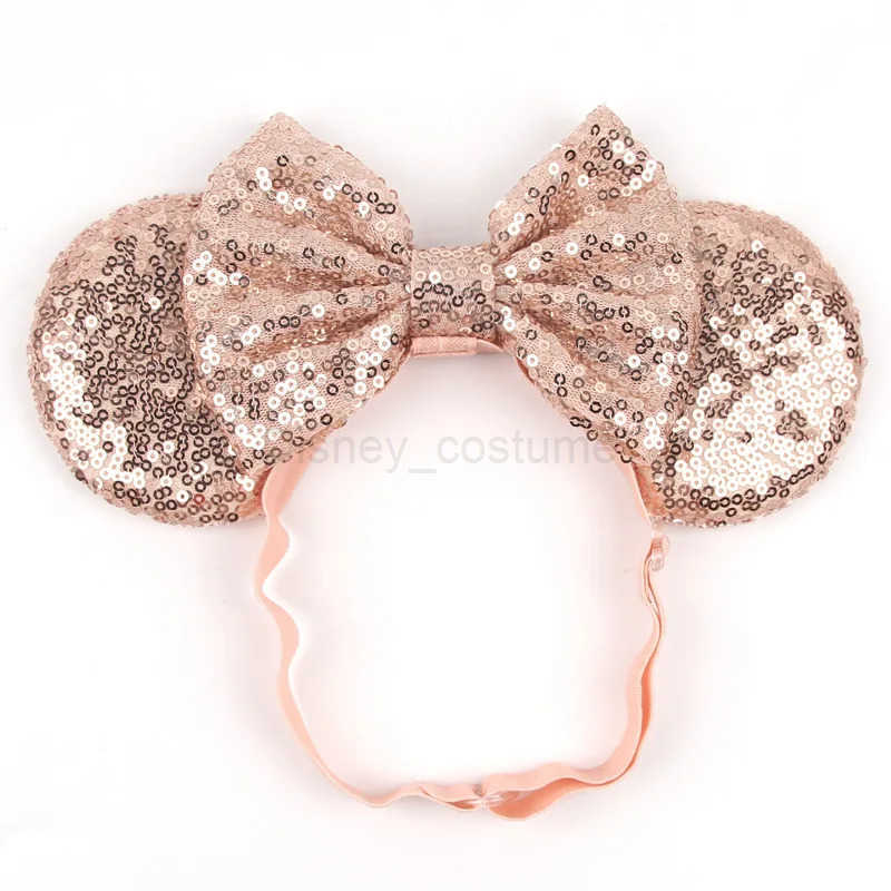 Disney Chic Mouse Ears Adjustable Elastic Headband For Adult And Kids Bow Nylon Hairband Festival Party Cosplay DIY Hair Accessories X250425
