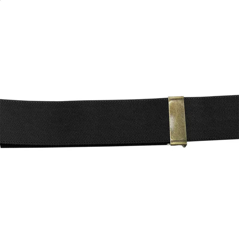 Vintage Suspenders for Men 3.5cm Wide X-Black 4 Bronze Hook Clips Heavy Duty Big Tall Adjustable Elastic Trouser Braces Straps 250425