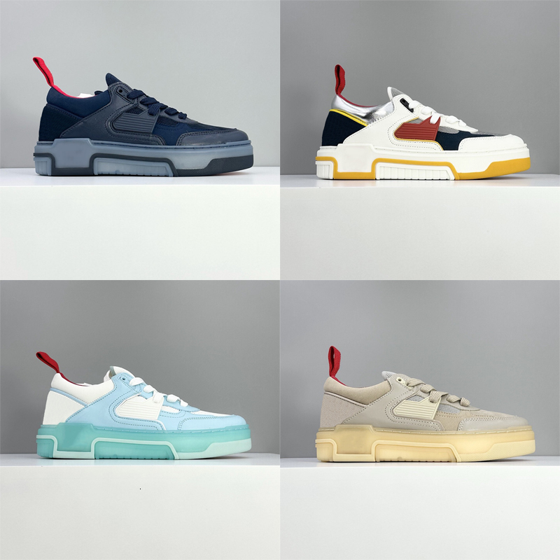 Designer Men Astroloubi Sneakers Men Casual Multi Color Studded Sneakers Genuine Leather Platform Mesh Sneakers 993