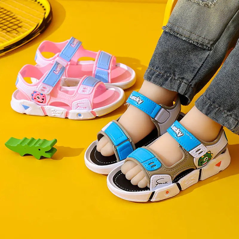 Childrens cartoon sandals baby shoes boys soft soled rubber anti slip sandals girls sandals childrens shoes summer 2-10 years 250424