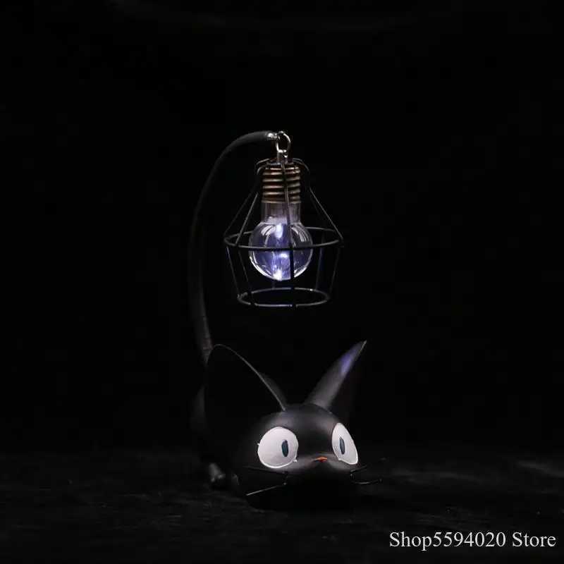 Miniature Cat LED Night Lamp Creative Resin Cat Animal Night Lamp Kitty Table Lamp Childrens Cartoon Room Lamp Decro HomeM251125