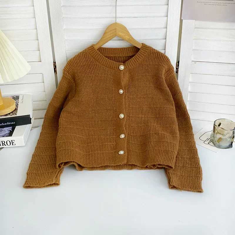 Polished Button Cardigan for Women Long Sleeve Single Breasted Knitted Sweater Jacket Fall Winter Elegant OutfitT251125