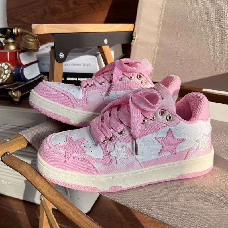 2025 Free Shipping Spring Hot Selling Fashion New Designer Star Shoes Casual Shoes Board Shoes Sports Shoes 36-45 Sizes Pink Blue color