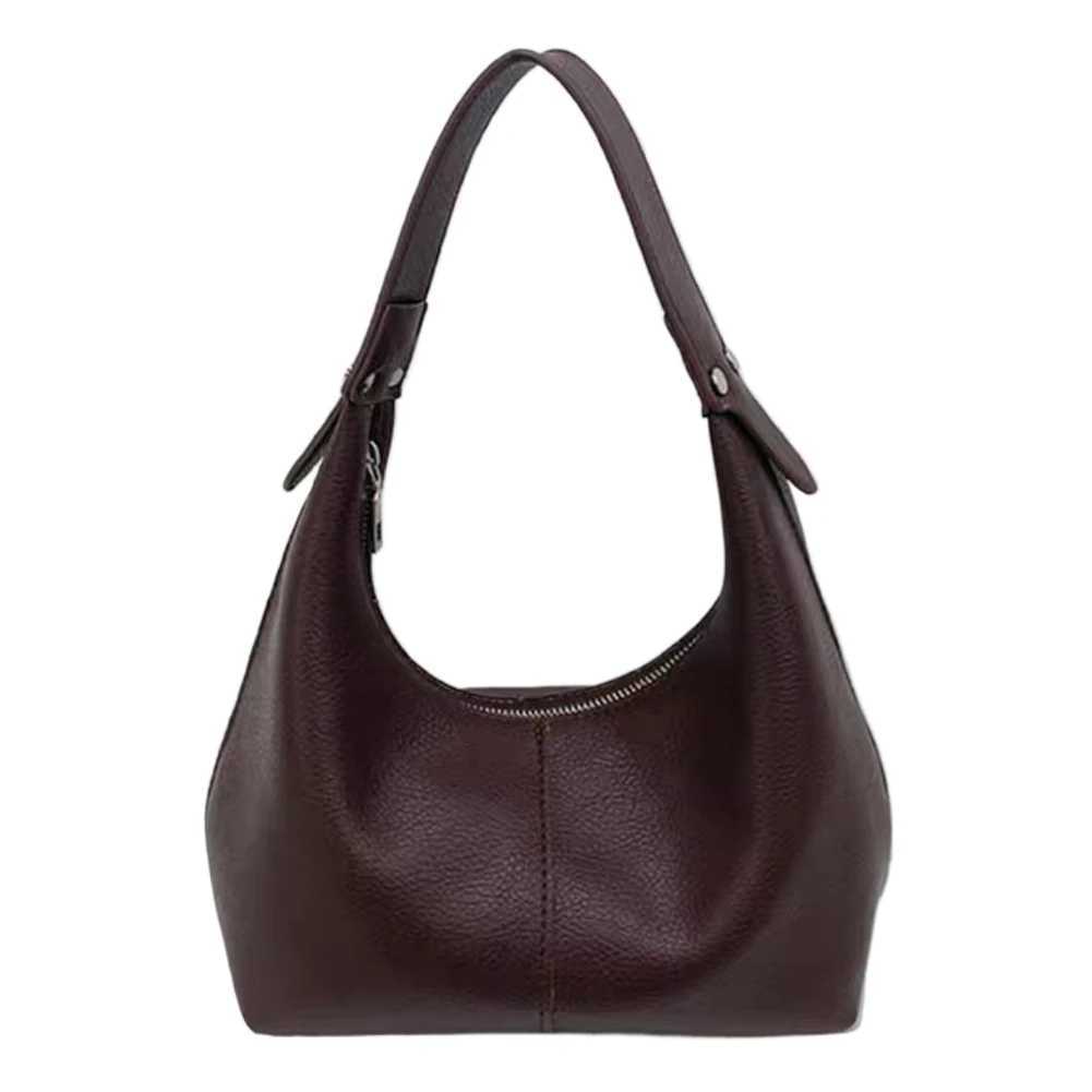 Womens Simple Shoulder Bag PU Leather Soft Stray Bag Solid Color Leisure Handbag Womens Outdoor Daily Bag W250425