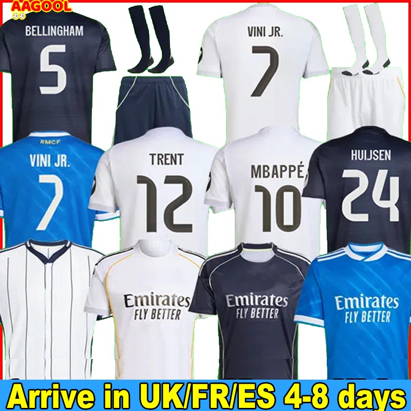 25 26 Real soccer jersey Madrids football kit shirt MBAPPE BELLINGHAM VINI JR valverde TRENT GONZALO RODRYGO player version tops uniforms men kids sets 2025 TOP