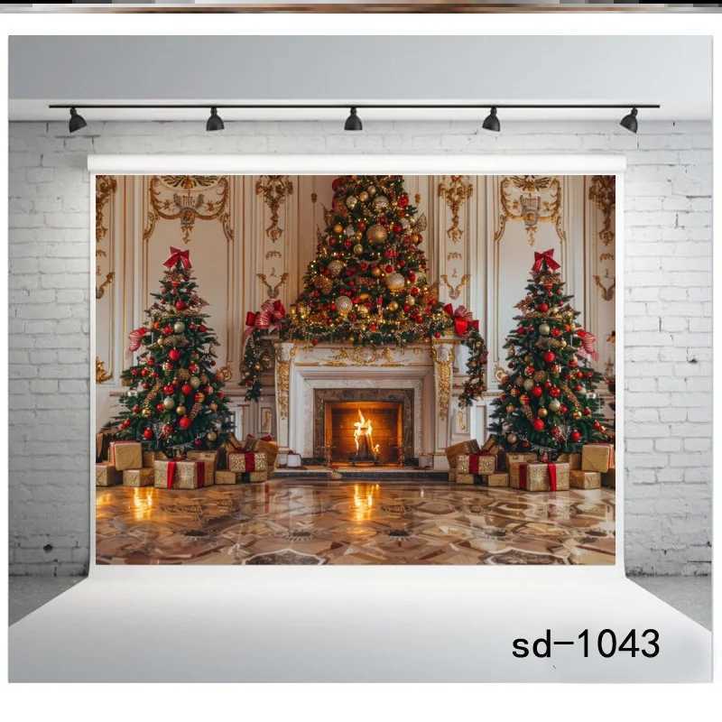 VIKAMA Christmas Window Scene Tapestry Stain-Resistant Wear-Resistant Waterproof Wall Hanging Living Room Accent Wall DecorM251125