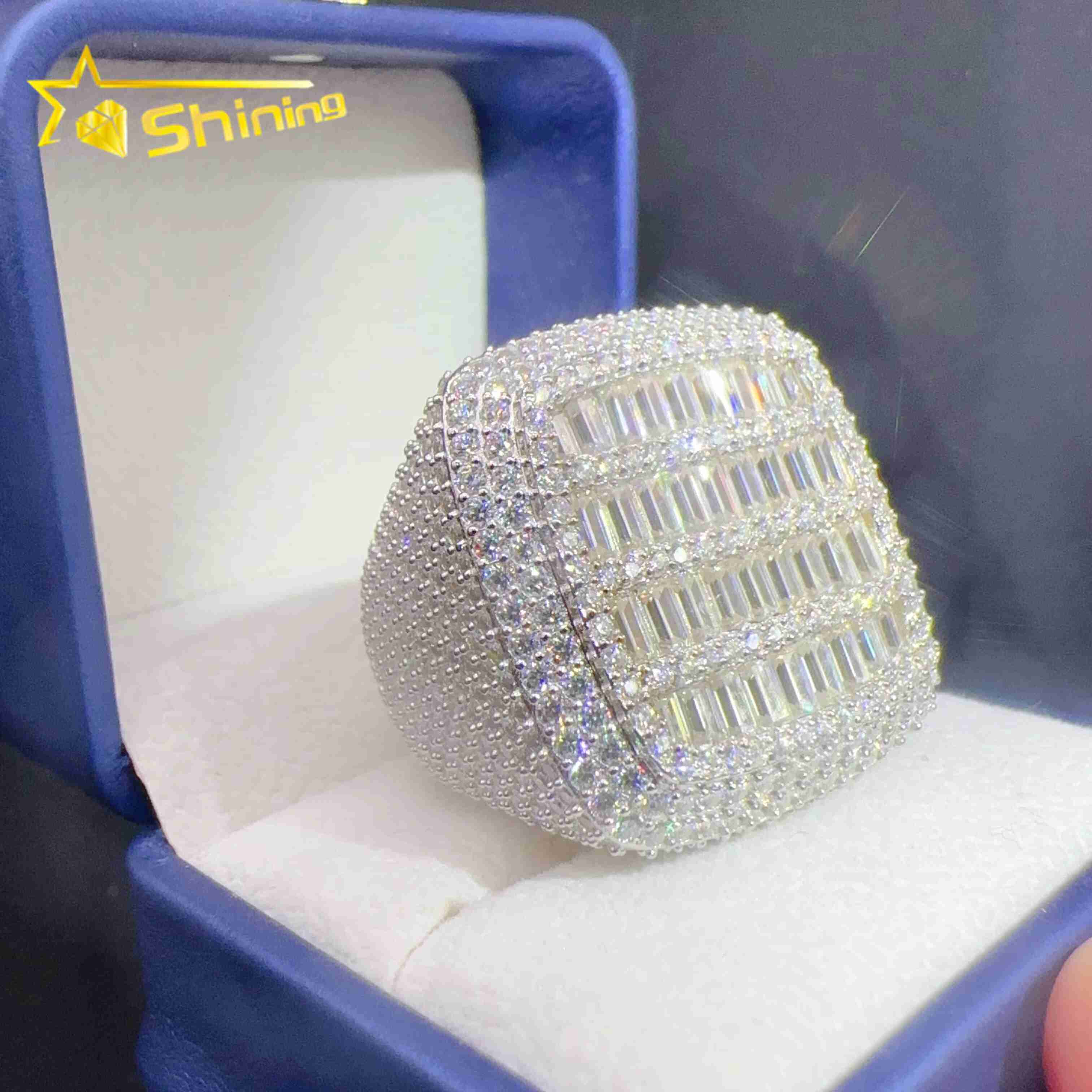 2025 New Design Buss Down GRA Certificates Religious 925 Sterling Silver VVS Moissanite Diamond Hip Hop Iced Out Allah Ring Men