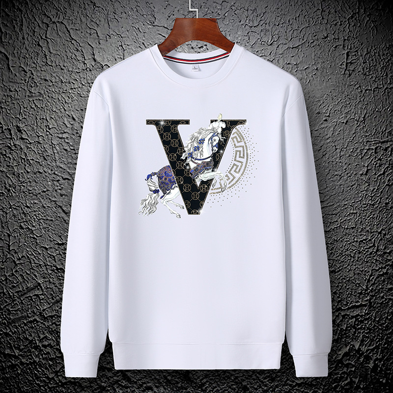 Designer Men's Hoodies Rhinestone new presbyopic letter Crewneck Sweatshirts for Men Women Vintage Breathable Loose Fit High Street casual Pullov