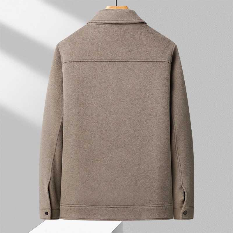 024 Autumn/Winter New Short Double sided Woolen Coat Jacket Detachable Down Inner Lining Mens Korean Edition Casual TopT251125