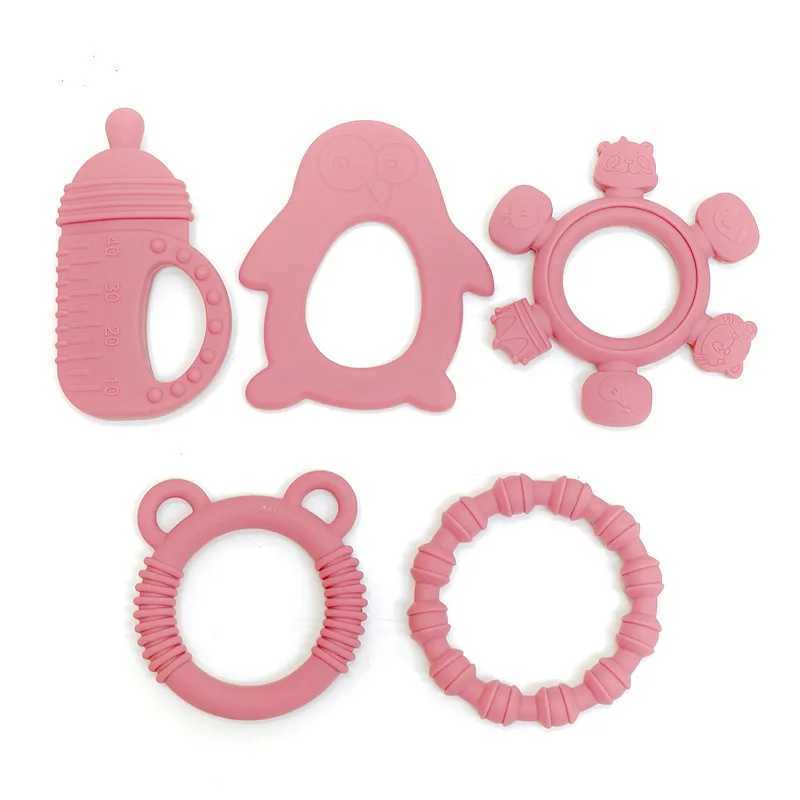 Teether toys baby food grade silicone teething stick children mouth muscle trainer G251125