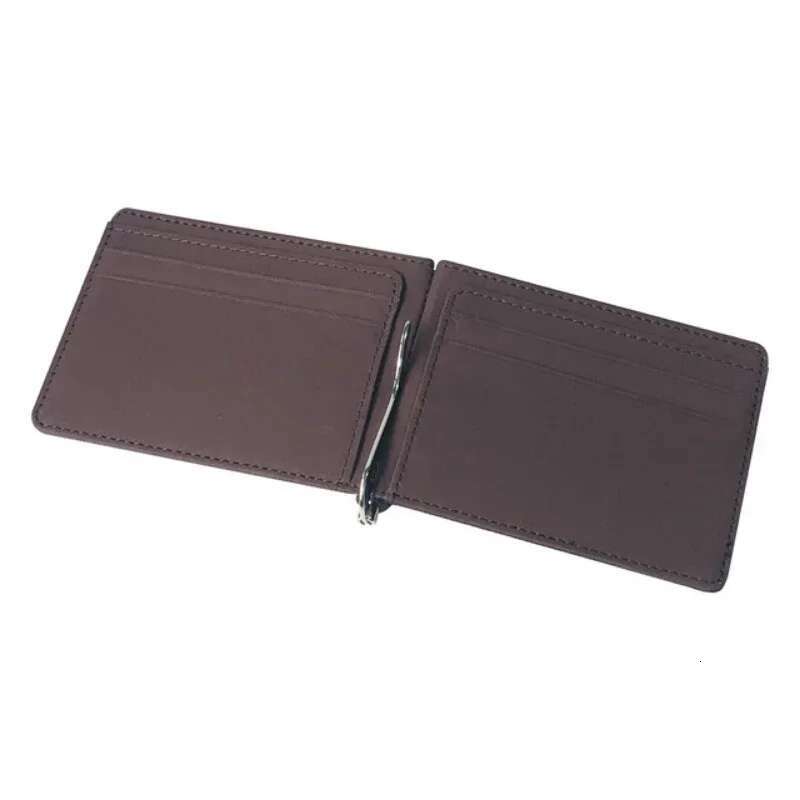 New Solid Color Small Short Skin Wallets PU Leather Money Clips Sollid Thin Wallet Men Purses 4 Colors