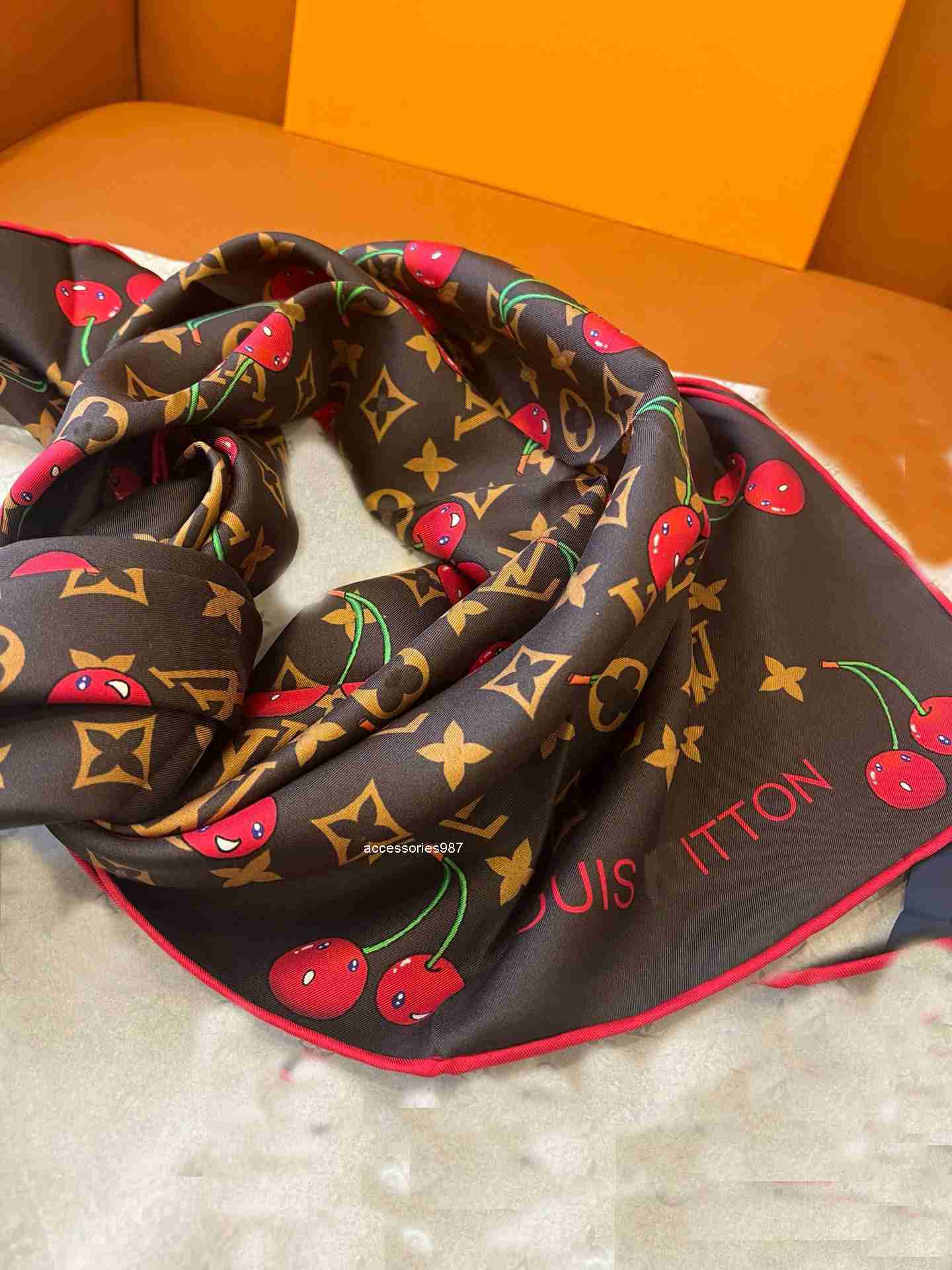 Scarves Silk Cherry… - image