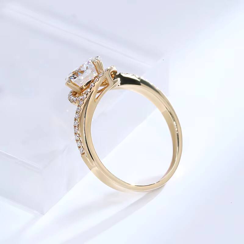 IGI Certified CVD/HTHP Lab Grown Diamond Wedding Engagement Ring 14K 18K Solid Gold Jewelry Round D Vvs 1 Ct Lab Diamond Ring