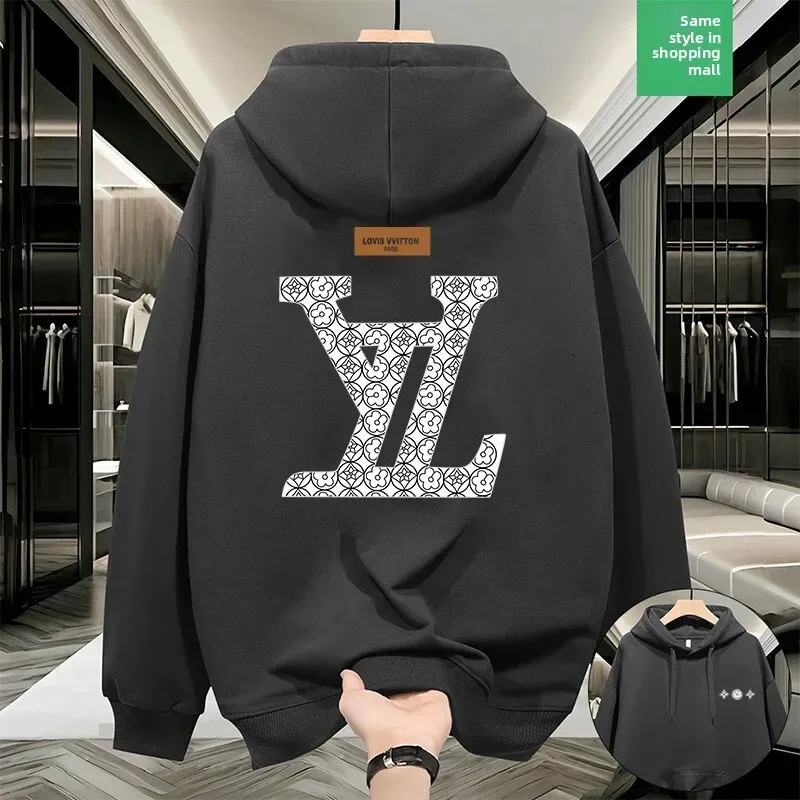 Designer Men's Hoodies 100% Cotton Luxury Brand Thicken Sweatshirt Classic Streetwear Loose Casual Hooded Pullover Women Clothing Long-Sleeved Sw