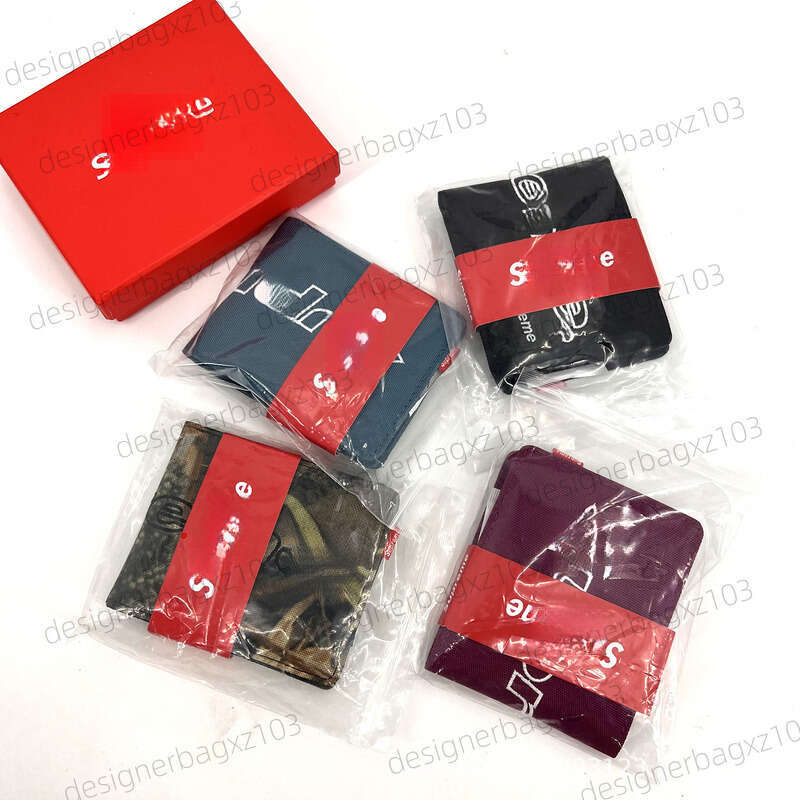 Designer Bag Supremely Backpack Luxury Bag Wallet Embroidered Short Wallet Short Embroidered Letters Short Wallet Tide Brand Bag Simple Fashion