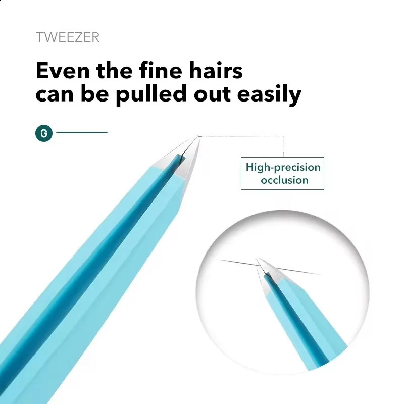 MR.GREEN Eyebrow Tweezer Colorful Hair Beauty Fine Hairs Puller Stainless Steel Slanted Eye Brow Clips Removal Makeup Tools 250422