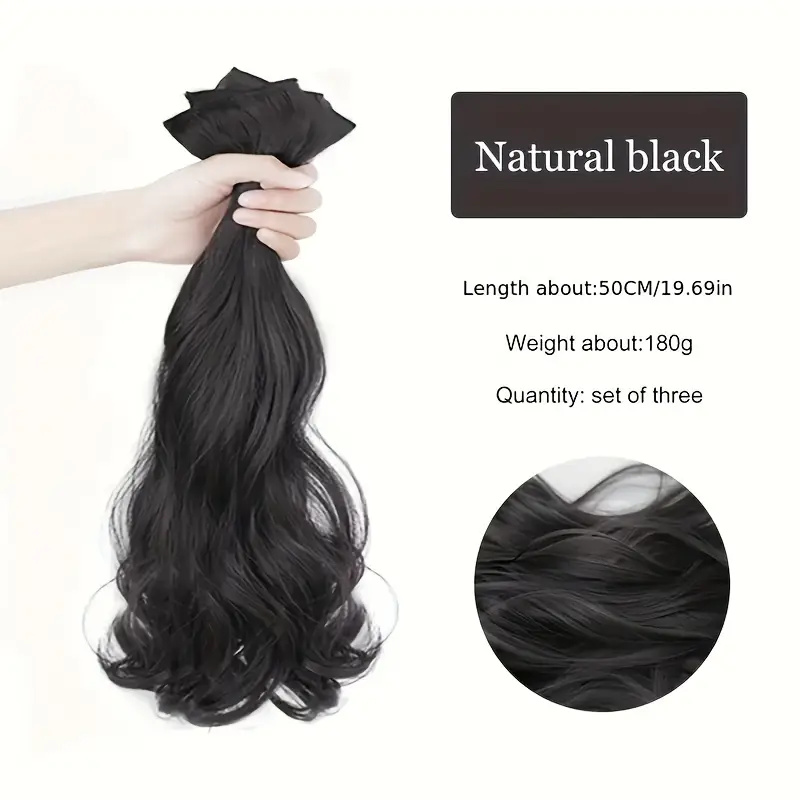 Elegant Synthetic Fiber Wavy Hair Updo with Natural Look - Soft Texture & Long-lasting Shine