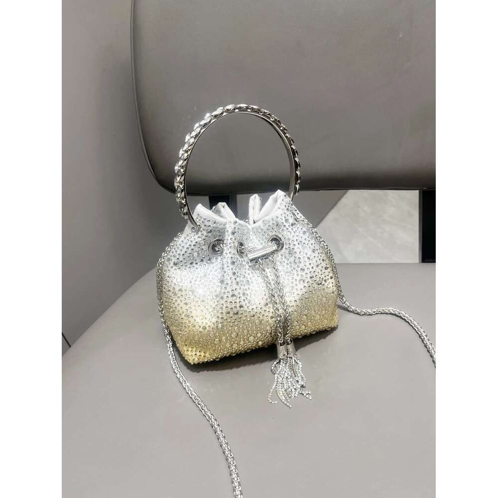 Handle Rhinestones Evening Clutch Bag Purses And Handbag Designer Shoulder Shiny Crystal Clutch Purse Bucket Bag