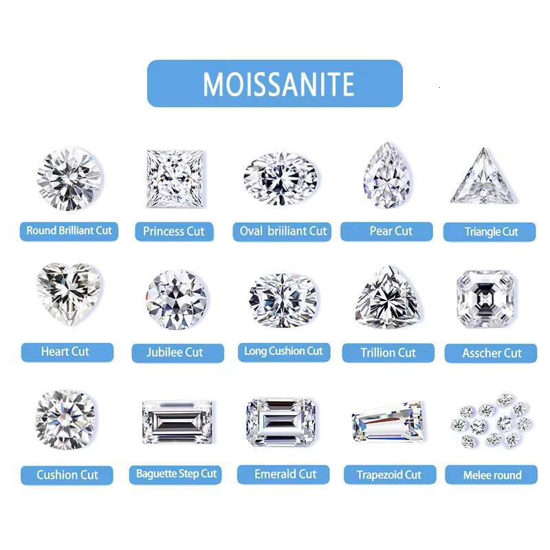 Starsgem Women Jewelry 0.5CT 1.0CT 2.0CT 3.0CT D VVS Moissanite S925 Sterling Silver Engagement Ring